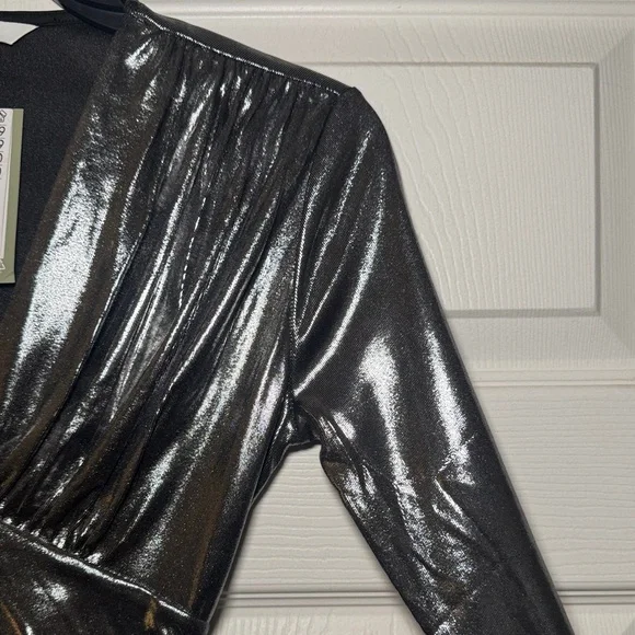 H&M Metallic Silver Long Sleeve Jumpsuit - Picture 3 of 10